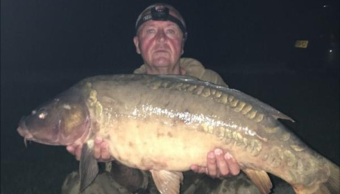 A 39 lb 6 oz carp from Blue Lake, Paul Coleman, Aug 2019