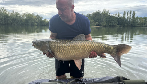 A 39 lb carp from Blue Lake, Kevin Hodge, Aug 2023