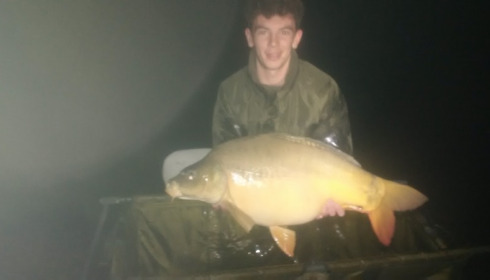 A 32 lb 5 oz carp from Blue Lake, Bradley Coombes, Mar 2016
