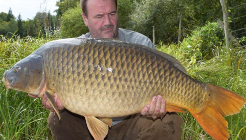 A 51 lb carp from Boux, Measor Party, Sep 2015