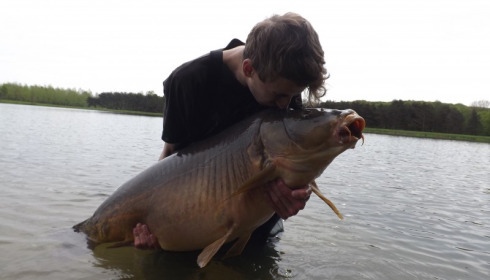 A 53 lb carp from Boux, Jack Willson, May 2015