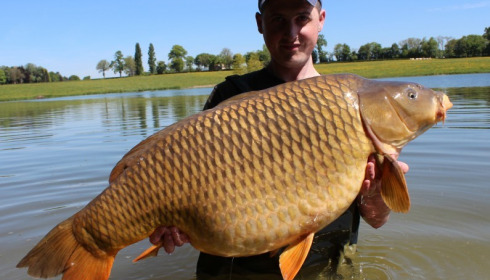 A 44 lb 4 oz carp from Boux, Michael Purnell, May 2014