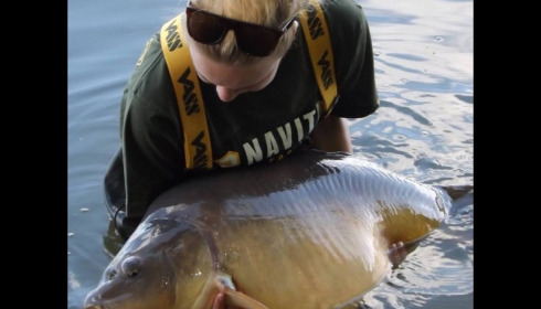 A 52 lb 1 oz carp from Boux, Jade Youins-Martin, May 2015