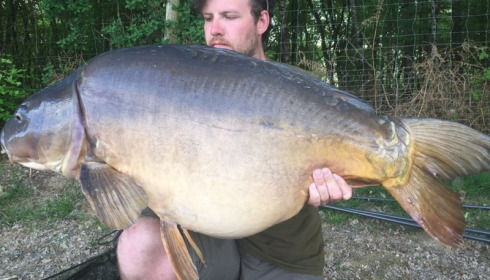 A 58 lb 8 oz carp from Boux, Thomas Lawlor, Apr 2018