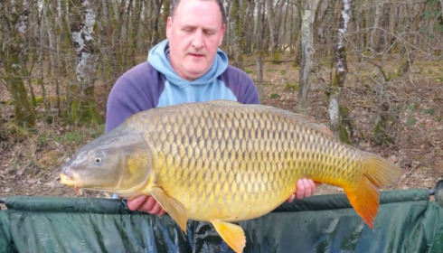 A 42 lb carp from Boux, Derek Riley, Apr 2018