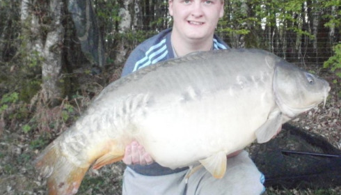 A 44 lb 10 oz carp from Boux, Liam Ryley, Apr 2012