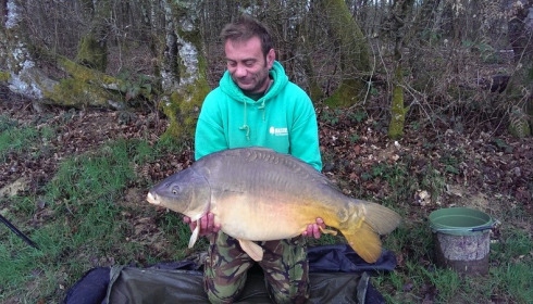 A 38 lb carp from Boux, Andre Bleriot, Apr 2015