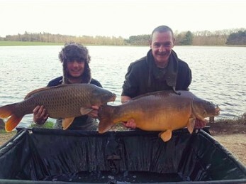 A 44 lb carp from Boux, 44lb & 25lb, Apr 2018
