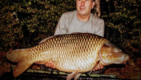 A 48 lb 8 oz carp from Boux, Sep 2019