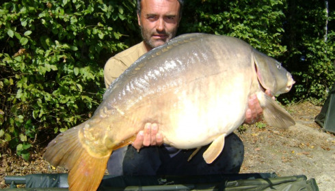 A 38 lb 6 oz carp from Boux, Adrian Storer, Sep 2012