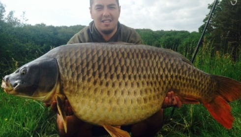 A 54 lb carp from Boux, Robert Booth, May 2014