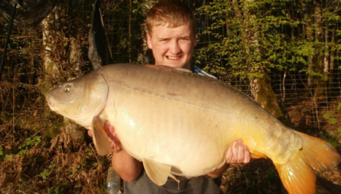 A 45 lb 11 oz carp from Boux, Liam Ryley, Apr 2012