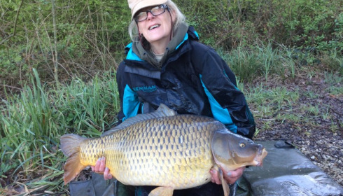 A 32 lb carp from Brie, Mandy Brown, Apr 2018