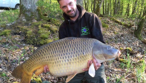 A 52 lb carp from Brie, Apr 2016