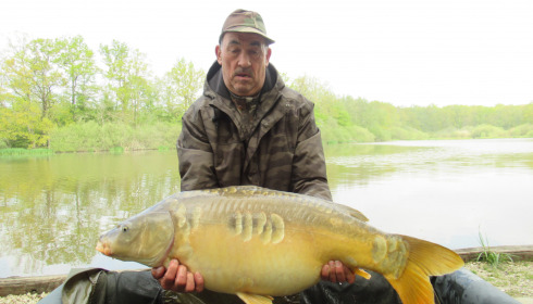A fish from Brie, Mirror Carp 16.5 Kg, Apr 2022