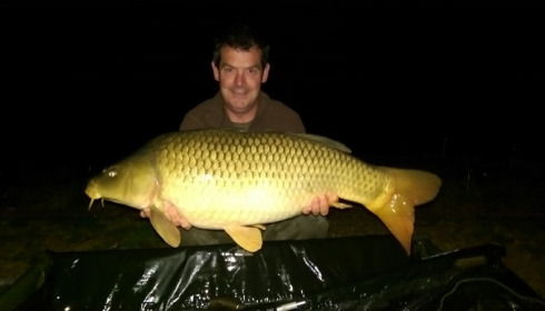 A 31 lb 2 oz carp from Brie, Oct 2015