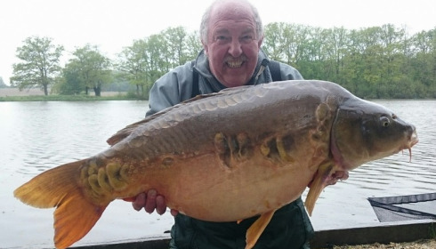 A 51 lb carp from Brie, May 2015