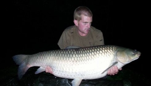 A 59 lb 4 oz grass carp from Brocard Large, Swim 5 , Oct 2014