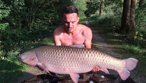 A 58 lb fish from Brocard Large, Aug 2023