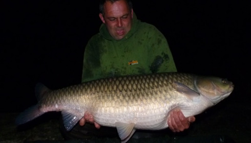 A 59 lb grass carp from Brocard Large, Apr 2013