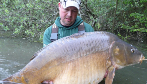 A 46 lb 5 oz carp from Brocard Large, May 2013