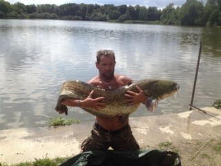 A 66 lb catfish from Brocard Large, Swim 6, Aug 2014