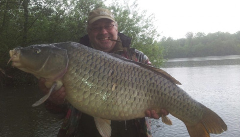 A 41 lb carp from Brocard Large, May 2013