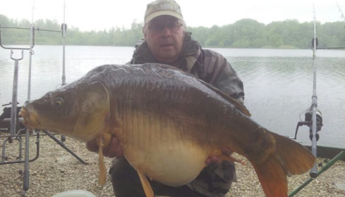 A 47 lb 3 oz carp from Brocard Large, Francois Wermuth, May 2013