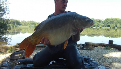 A 42 lb 3 oz carp from Brocard Large, Aug 2013