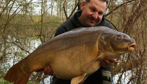 A 50 lb carp from Brocard Large, May 2013