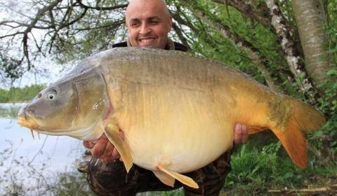 A 44 lb carp from Brocard Large, Swim 7, Apr 2014