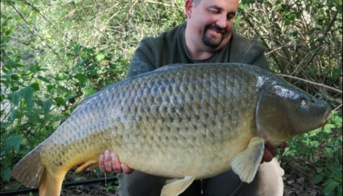A 45 lb 1 oz carp from Brocard Large, May 2019