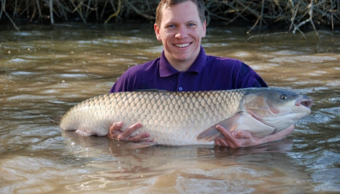 A 45 lb 1 oz carp from Brocard Large, Swim 10, Apr 2015