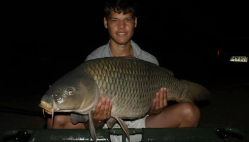 A 47 lb carp from Brocard Large, Sep 2014