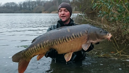 A carp from Brocard Large, 2014 Netting / Stock Check, Dec 2014