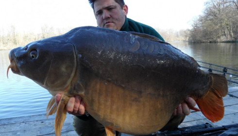 A 49 lb 2 oz carp from Brocard Large, Mar 2013