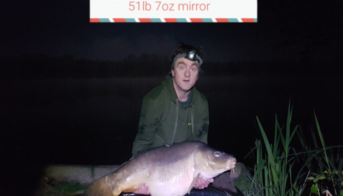 A 51 lb 7 oz carp from Brocard Large, Steve Barker, May 2017