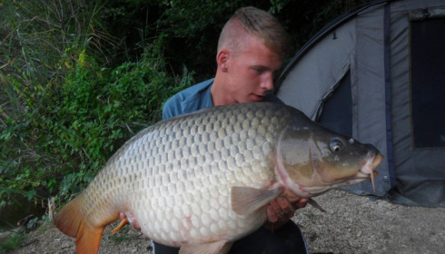 A 41 lb 8 oz carp from Brocard Large, Aug 2013