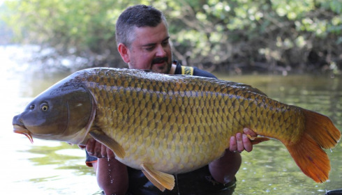 A 44 lb 12 oz carp from Brocard Large, Andy Gilbert, May 2018
