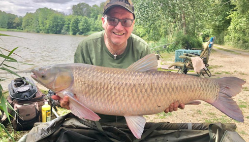 A 39 lb fish from Brocard Large, Grass carp, Jul 2023