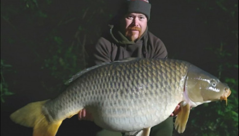 A 49 lb 8 oz carp from Brocard Large, May 2019