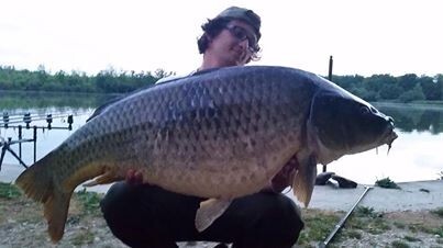 A 45 lb 1 oz carp from Brocard Large, Swim 6, Jul 2014