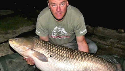A 73 lb 7 oz grass carp from Brocard Large, Jul 2022
