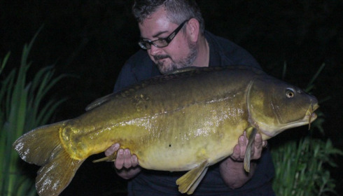 A 28 lb 8 oz carp from Brocard Large, Andy Gilbert, May 2018