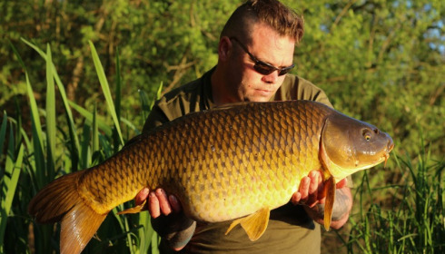 A 32 lb 7 oz carp from Brocard Large, Stewart Cliff, May 2018