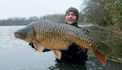 A carp from Brocard Large, 2014 Netting / Stock Check, Dec 2014