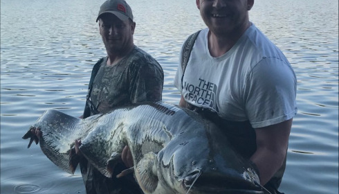 A 88 lb catfish from Brocard Large, Christopher Howe, Jun 2018