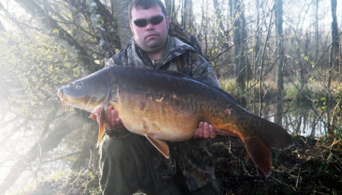 A 29 lb 12 oz carp from Brocard Large, May 2015