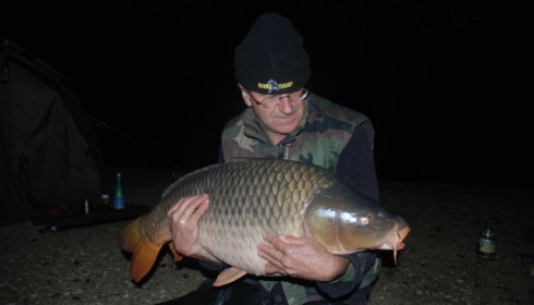 A 45 lb 3 oz carp from Brocard Small, Mark Ebbage Party, Sep 2014