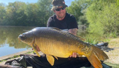 A 38 lb 5 oz carp from Brocard Small, Robin Ball, Apr 2022